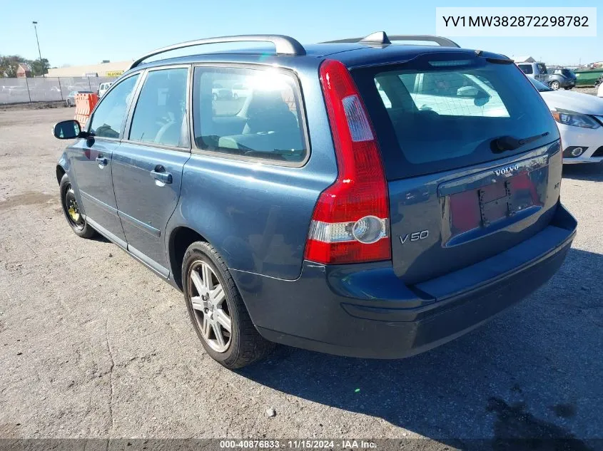 2007 Volvo V50 2.4I VIN: YV1MW382872298782 Lot: 40876833