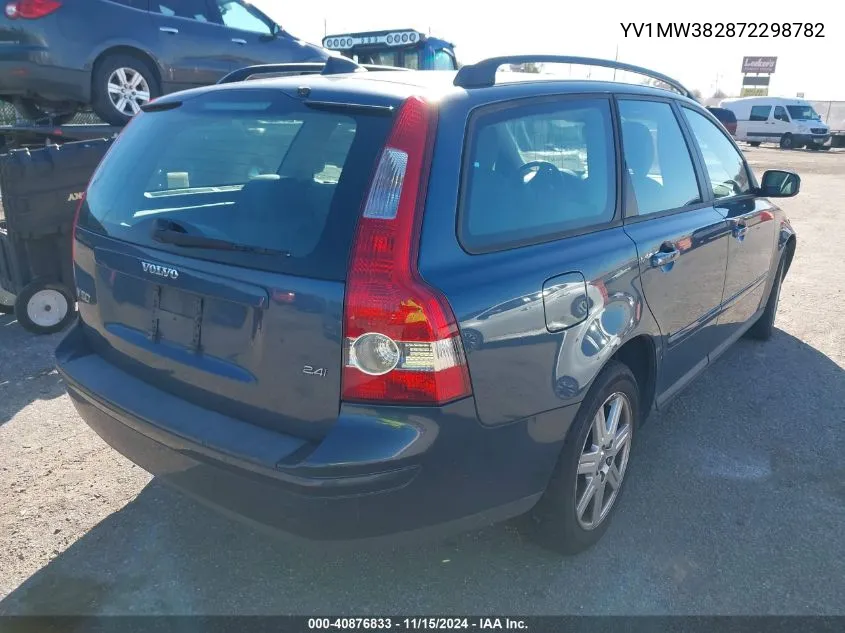 2007 Volvo V50 2.4I VIN: YV1MW382872298782 Lot: 40876833