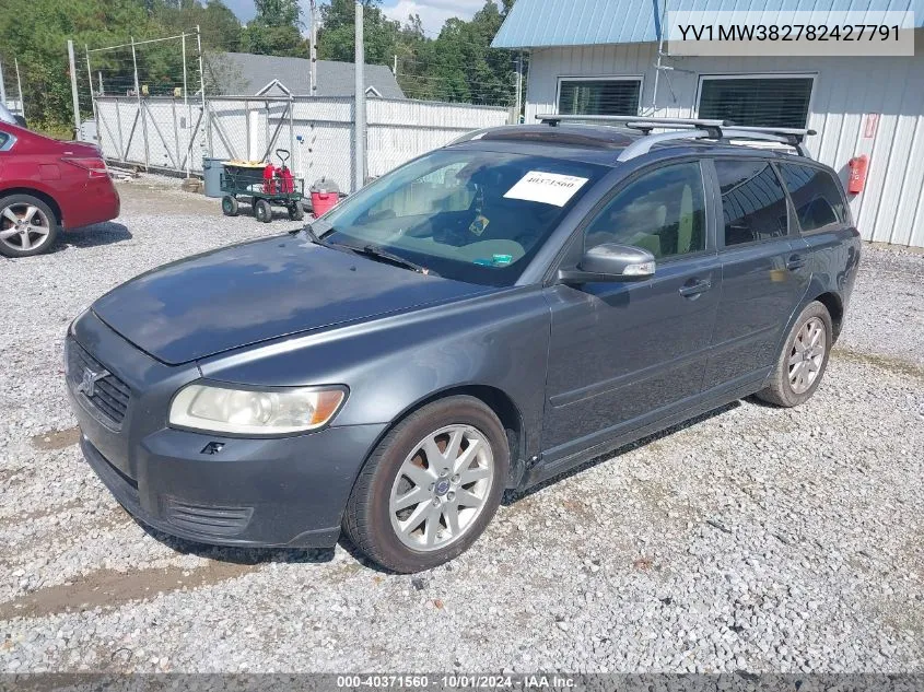 2008 Volvo V50 2.4I VIN: YV1MW382782427791 Lot: 40371560