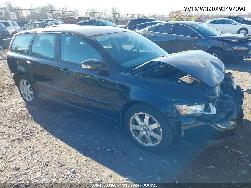 2009 Volvo V50 2.4I VIN: YV1MW390X92497090 Lot: 40863466