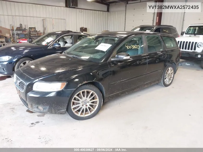 2010 Volvo V50 2.4I VIN: YV1382MWXA2572435 Lot: 40038627