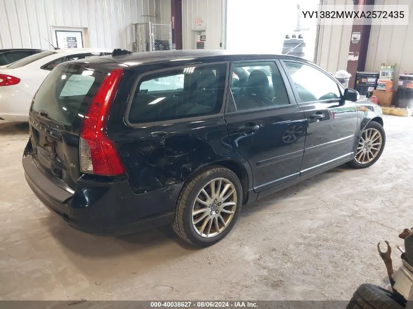 2010 Volvo V50 2.4I VIN: YV1382MWXA2572435 Lot: 40038627