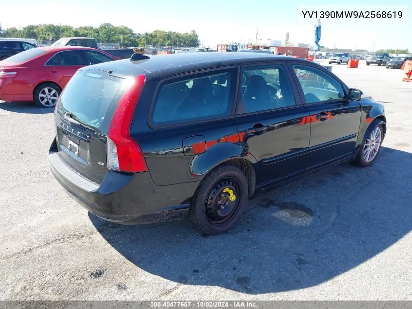 2010 Volvo V50 2.4I VIN: YV1390MW9A2568619 Lot: 40477657