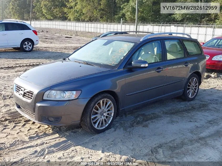 2011 Volvo V50 T5/T5 R-Design VIN: YV1672MW2B2612959 Lot: 40513919