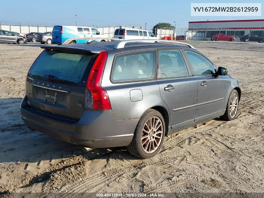 YV1672MW2B2612959 2011 Volvo V50 T5/T5 R-Design