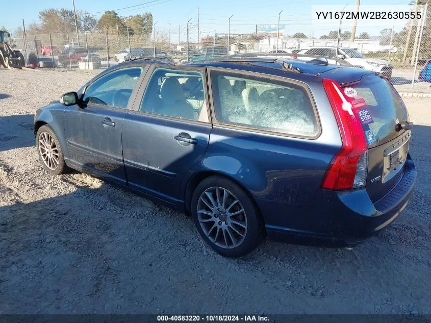 2011 Volvo V50 T5/T5 R-Design VIN: YV1672MW2B2630555 Lot: 40583220