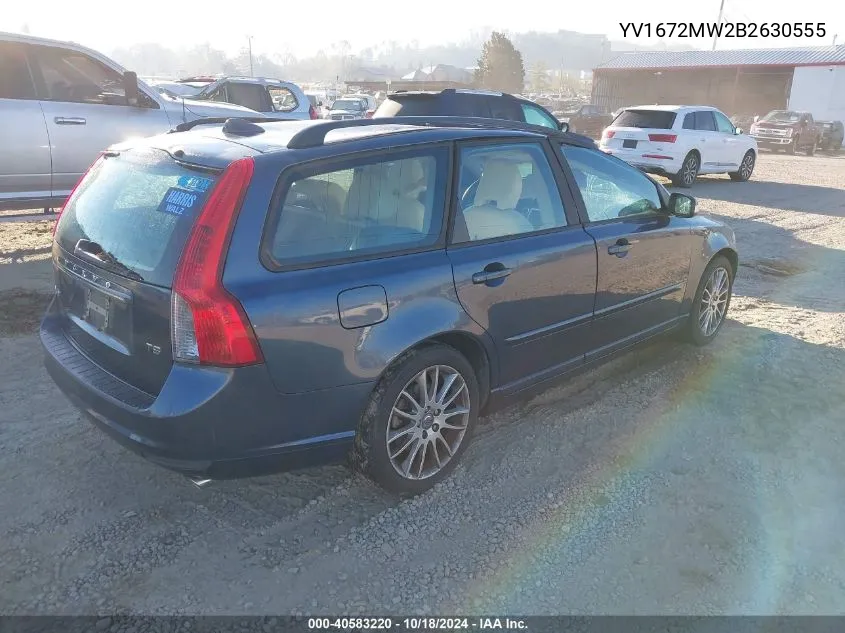 2011 Volvo V50 T5/T5 R-Design VIN: YV1672MW2B2630555 Lot: 40583220