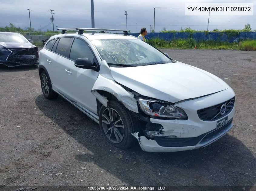 YV440MWK3H1028072 2017 Volvo V60 Cross Country Premier