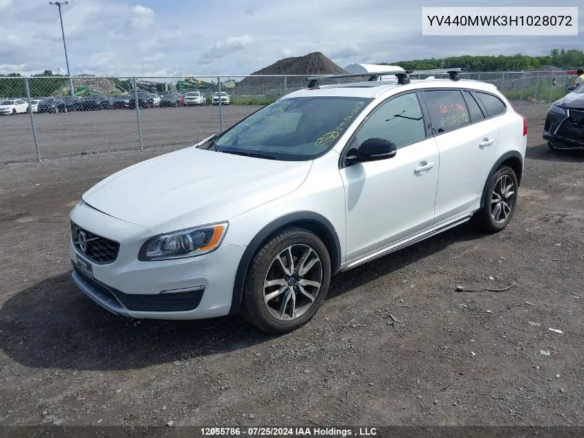 YV440MWK3H1028072 2017 Volvo V60 Cross Country Premier