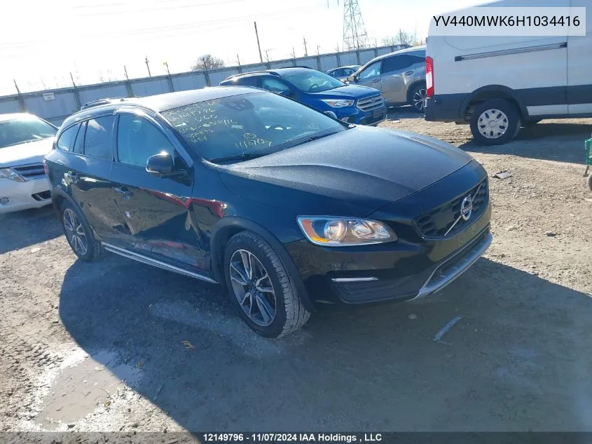 2017 Volvo V60 Cross Country VIN: YV440MWK6H1034416 Lot: 12149796