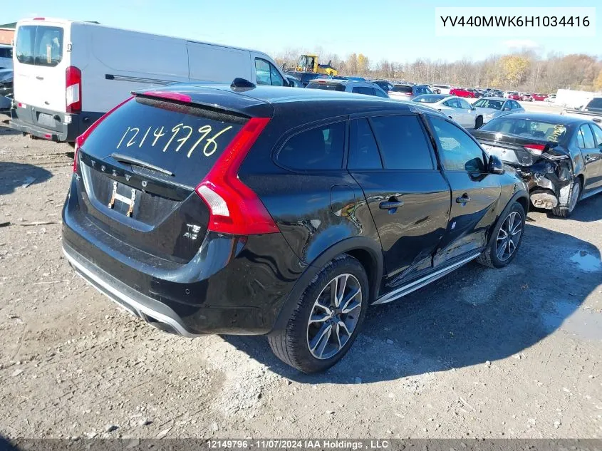 2017 Volvo V60 Cross Country VIN: YV440MWK6H1034416 Lot: 12149796