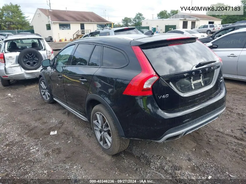 YV440MWK8J2047183 2018 Volvo V60 Cross Country Premier