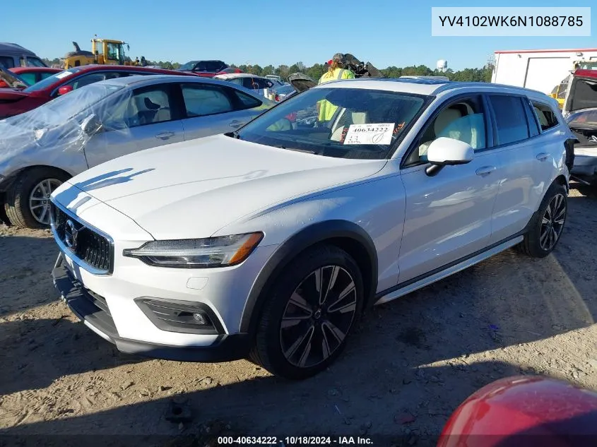 2022 Volvo V60 Cross Country T5 VIN: YV4102WK6N1088785 Lot: 40634222