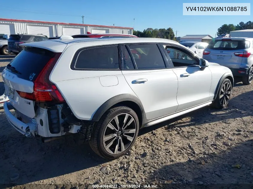 2022 Volvo V60 Cross Country T5 VIN: YV4102WK6N1088785 Lot: 40634222