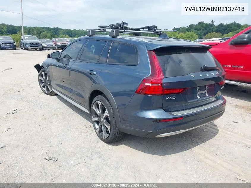 2024 Volvo V60 Cross Country B5 Ultimate VIN: YV4L12WB9R2137418 Lot: 40219136