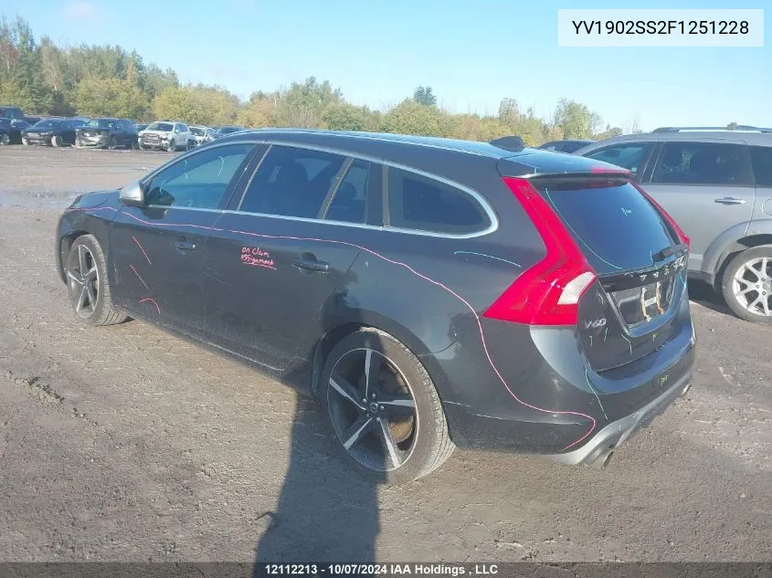 YV1902SS2F1251228 2015 Volvo V60