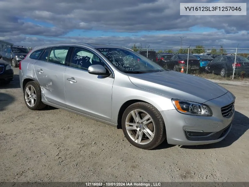 2015 Volvo V60 VIN: YV1612SL3F1257046 Lot: 12116053