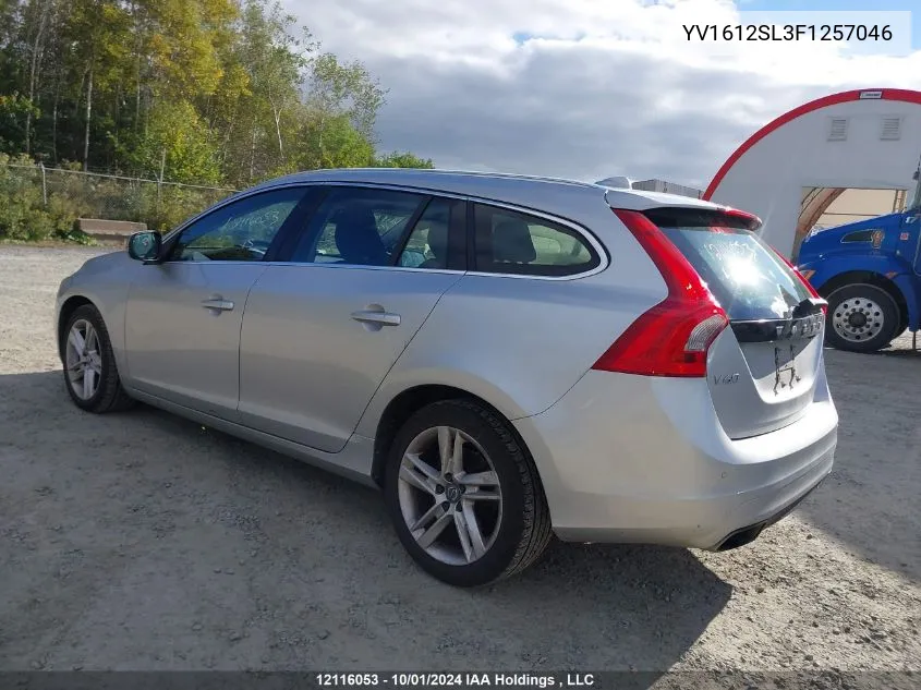 2015 Volvo V60 VIN: YV1612SL3F1257046 Lot: 12116053