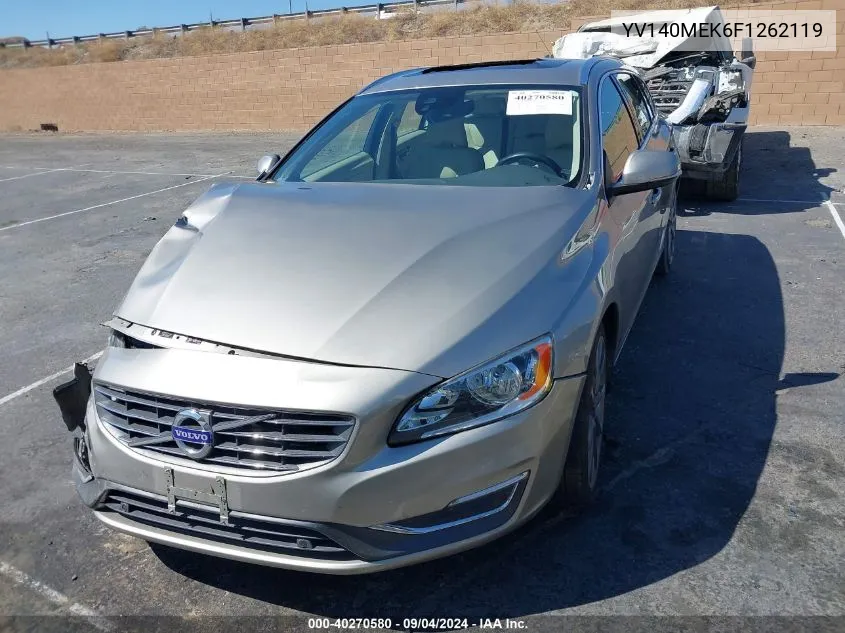 2015 Volvo V60 T5 Premier VIN: YV140MEK6F1262119 Lot: 40270580