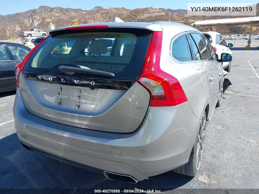 2015 Volvo V60 T5 Premier VIN: YV140MEK6F1262119 Lot: 40270580