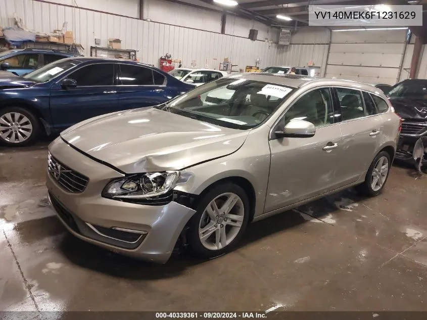 2015 Volvo V60 T5 Premier VIN: YV140MEK6F1231629 Lot: 40339361