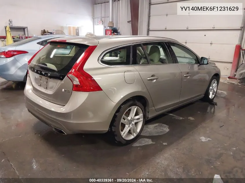 2015 Volvo V60 T5 Premier VIN: YV140MEK6F1231629 Lot: 40339361