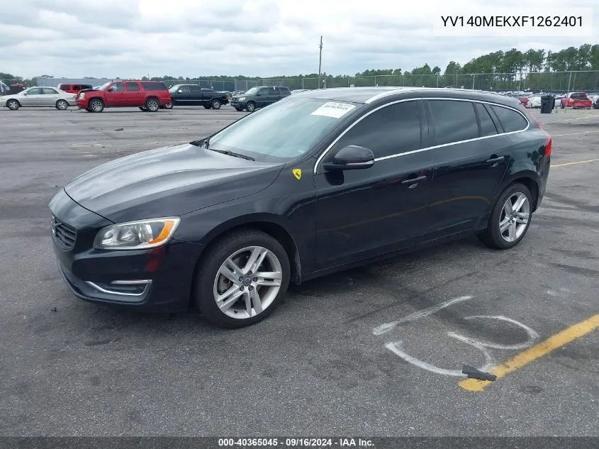 YV140MEKXF1262401 2015 Volvo V60 T5 Premier