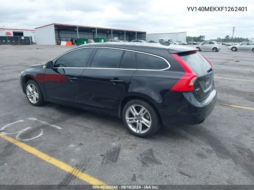 2015 Volvo V60 T5 Premier VIN: YV140MEKXF1262401 Lot: 40365045