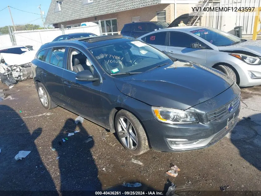 YV140MEM0F1243597 2015 Volvo V60 T5 Platinum