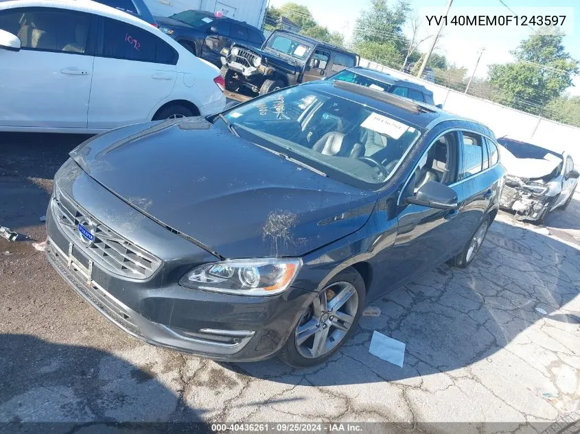 YV140MEM0F1243597 2015 Volvo V60 T5 Platinum