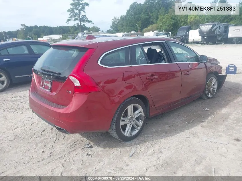 YV140MEK8F1251333 2015 Volvo V60 Premier