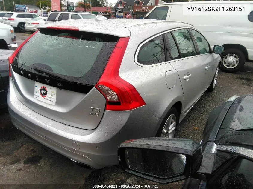 2015 Volvo V60 Premier VIN: YV1612SK9F1263151 Lot: 40456823