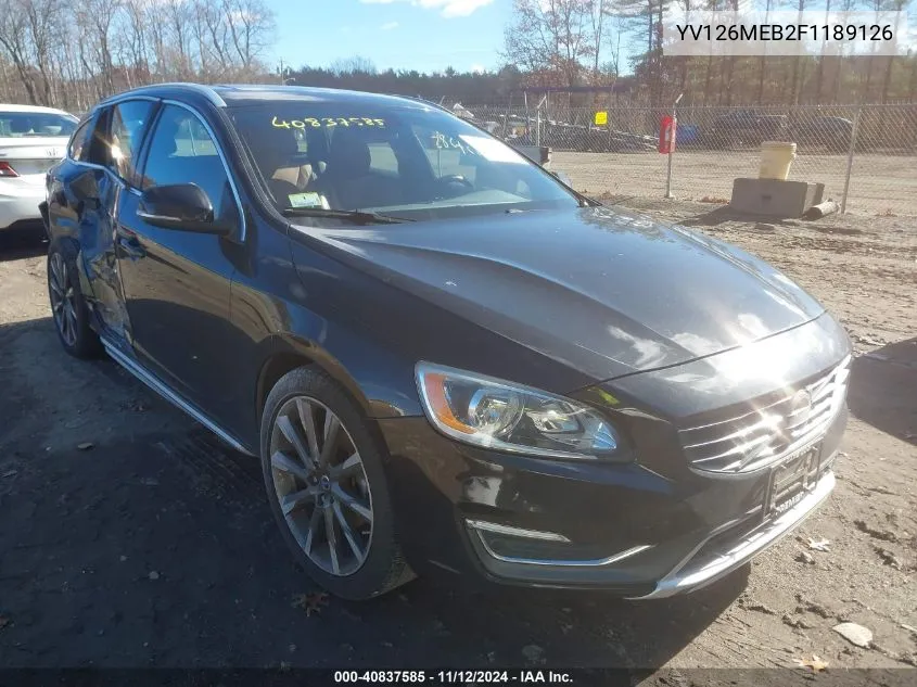 2015 Volvo V60 T5 Premier VIN: YV126MEB2F1189126 Lot: 40837585