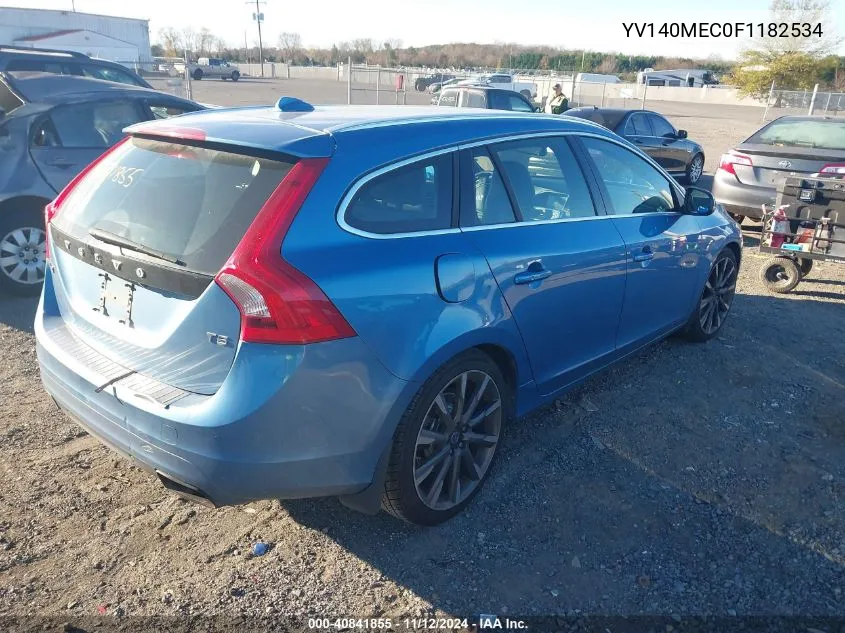 2015 Volvo V60 T5 Premier Plus VIN: YV140MEC0F1182534 Lot: 40841855