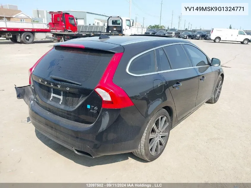 2016 Volvo V60 VIN: YV149MSK9G1324771 Lot: 12097502