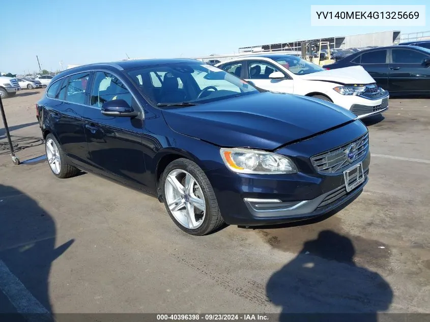 2016 Volvo V60 T5 Drive-E Premier VIN: YV140MEK4G1325669 Lot: 40396398