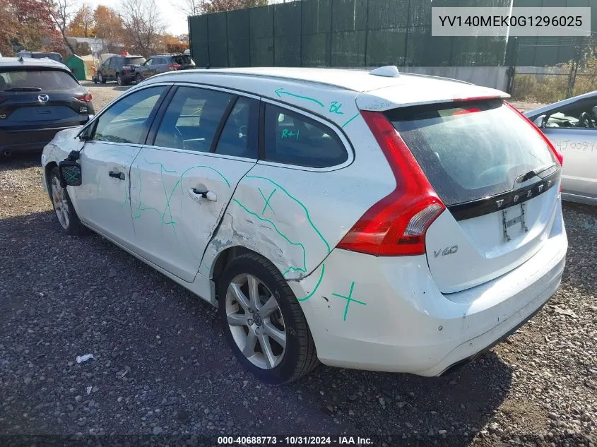 2016 Volvo V60 T5 Drive-E Premier VIN: YV140MEK0G1296025 Lot: 40688773