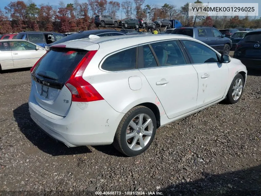 2016 Volvo V60 T5 Drive-E Premier VIN: YV140MEK0G1296025 Lot: 40688773