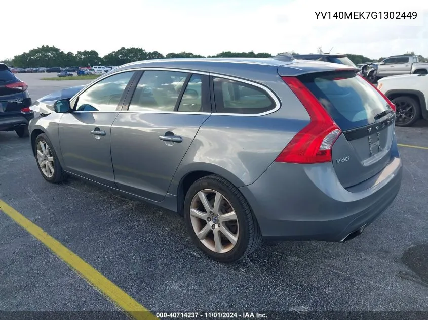 2016 Volvo V60 T5 Drive-E Premier VIN: YV140MEK7G1302449 Lot: 40714237