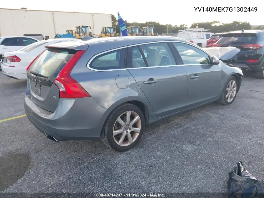 2016 Volvo V60 T5 Drive-E Premier VIN: YV140MEK7G1302449 Lot: 40714237