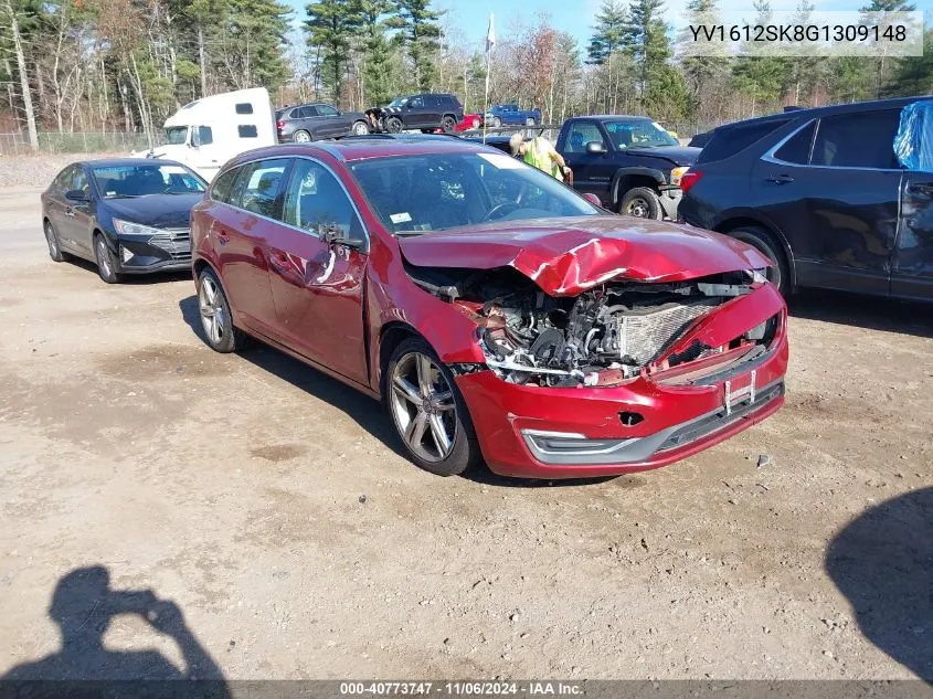 2016 Volvo V60 T5 Premier VIN: YV1612SK8G1309148 Lot: 40773747