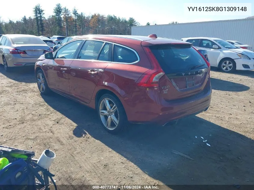 2016 Volvo V60 T5 Premier VIN: YV1612SK8G1309148 Lot: 40773747