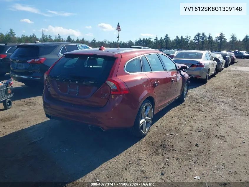 2016 Volvo V60 T5 Premier VIN: YV1612SK8G1309148 Lot: 40773747