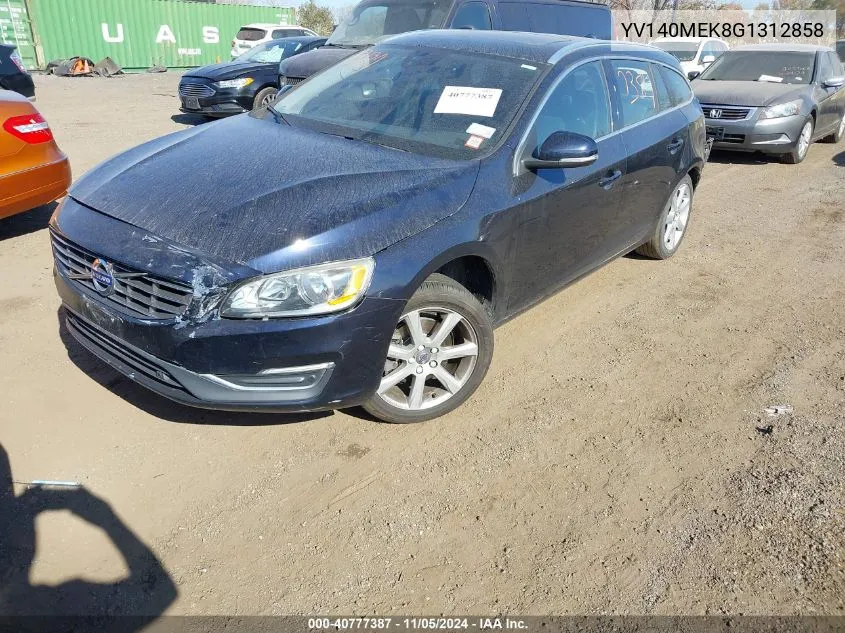 2016 Volvo V60 T5 Premier VIN: YV140MEK8G1312858 Lot: 40777387