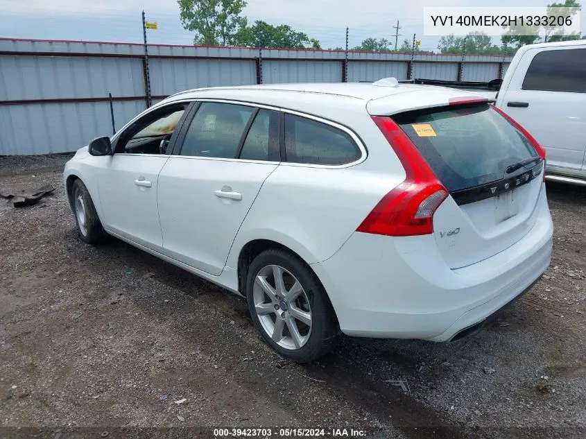 2017 Volvo V60 T5 Premier VIN: YV140MEK2H1333206 Lot: 39423703