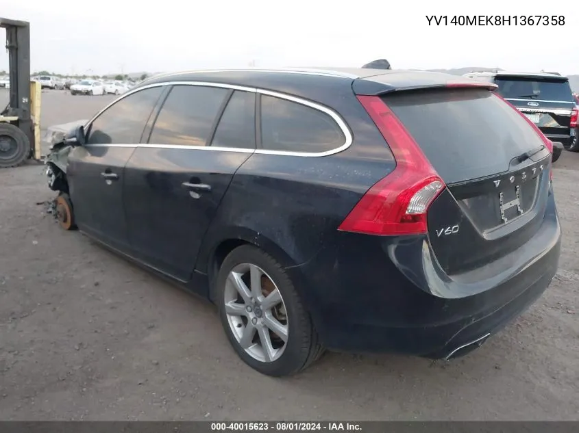 2017 Volvo V60 T5 Premier VIN: YV140MEK8H1367358 Lot: 40015623