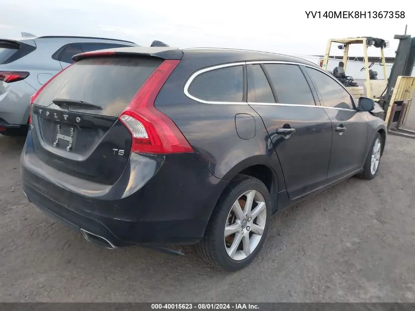 2017 Volvo V60 T5 Premier VIN: YV140MEK8H1367358 Lot: 40015623