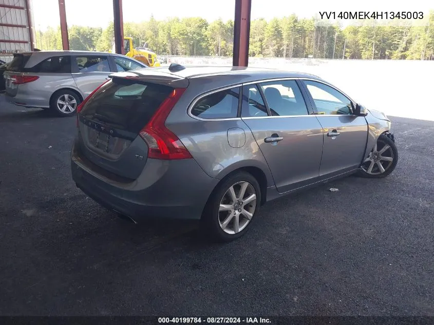 2017 Volvo V60 T5 Premier VIN: YV140MEK4H1345003 Lot: 40199784