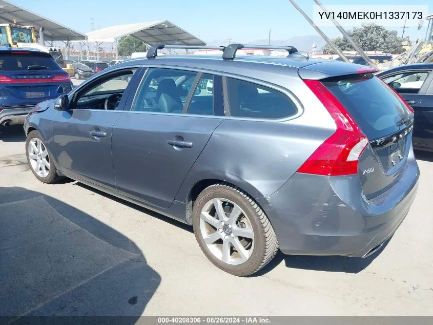 2017 Volvo V60 T5 Premier VIN: YV140MEK0H1337173 Lot: 40208306