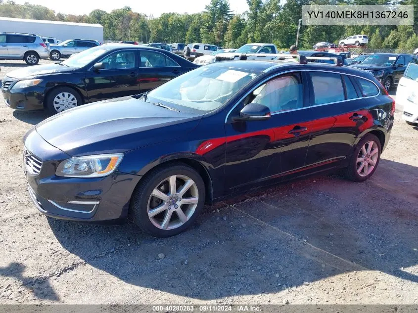 2017 Volvo V60 T5 Premier VIN: YV140MEK8H1367246 Lot: 40280283